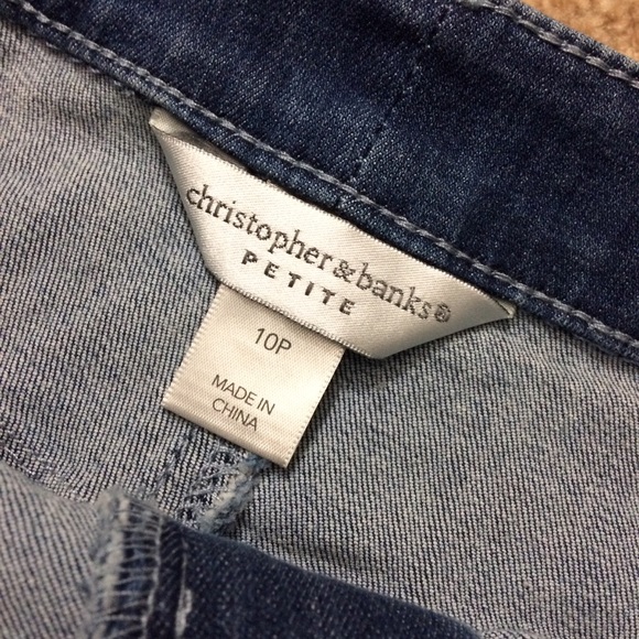 Christopher & Banks | NWT Denim Jean Skirt Raw Hem - Picture 3 of 5